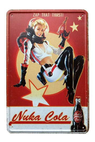 Fallout Metal Sign Nuka Cola Girl