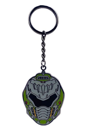 Doom the Dark Eges Metal Keychain Helmet