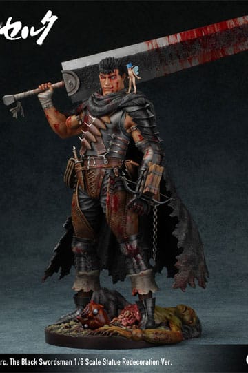 Statua di Berserk 1/6 Guts Lost Children Arc La ridecorazione dello spadaccino nero ver. 38cm