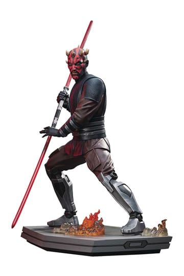 Star Wars: la estatua de los hitos de las Guerras Clone 1/6 Darth Maul Web Exclusive 30 cm