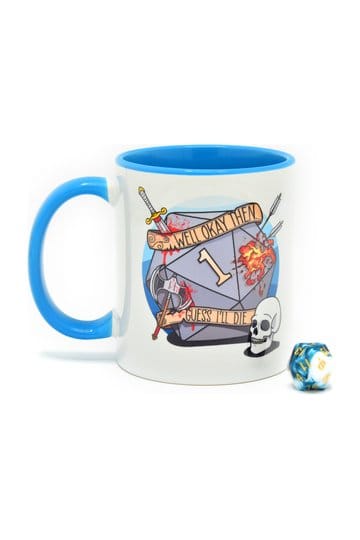 Glassstaff Gift Set Mug & Dice D20 Guess I'll Die