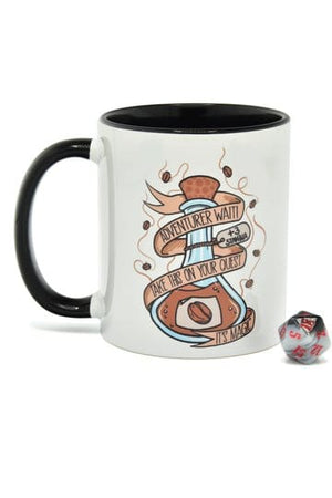 Glassstaff Geschenkset Tasse & Würfel D20 Kaffeetrank