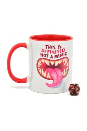 Glassstaff Gift Set Mug & Dice D20 Not a Mimic