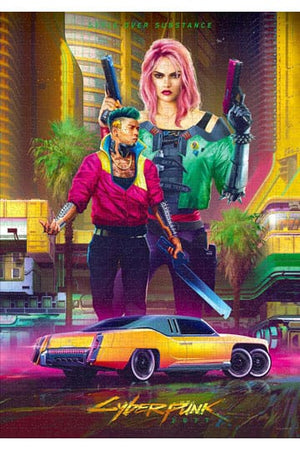 Cyberpunk 2077 Puzzle Kitsch Style (1000 pieces)