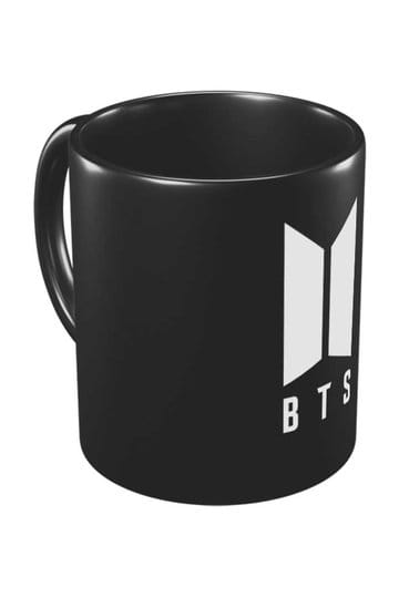 Weiße Tasse mit BTS-Logo, 350 ml
