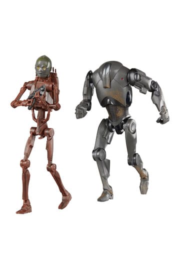 Star Wars Episodio II de la serie negra Figura 2-paquete C-3PO (B1 Battle Droid Body) y Super Battle Droid 15 cm