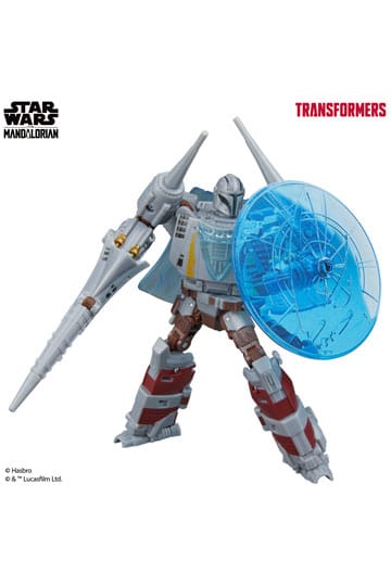 Star Wars x Transformers Actionfigur Le Mandalorian / N-1 Starfighter 19 cm