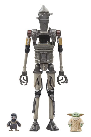 Yıldız Savaşları: Mandalorya Vintage Koleksiyon Aksiyon Şekil 3 Pack IG-12, Grogu ve Anzellan 10 cm