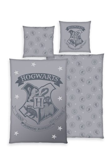 Harry Potter Duvet Set Grey 135 x 200 cm / 80 x 80 cm