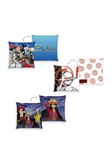 One Piece Pillows 3-Pack Monkey D. Luffy 40 x 40 cm