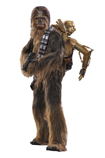 Star Wars Episodio v Movie Masterpiece Action Figura 1/6 Chewbacca con C-3PO smontato 36 cm