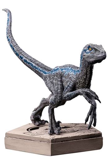 Jurassic World Icons Estatua Velociraptor Blue 9 cm
