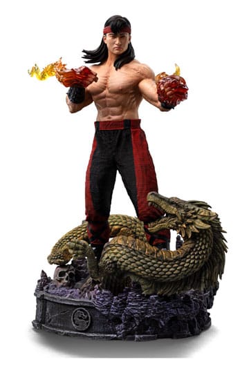 Estatua de escala artística de mortal kombat 1/10 liu kang 23 cm