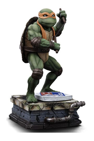Estatua de escala de arte de tortugas mutantes adolescentes 1/10 Michelangelo 19 cm