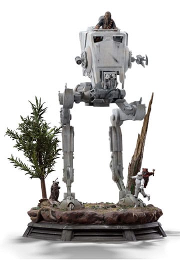 Star Wars Demi Art Scale Statue 1/20 AT-ST and Chewbacca 53 cm
