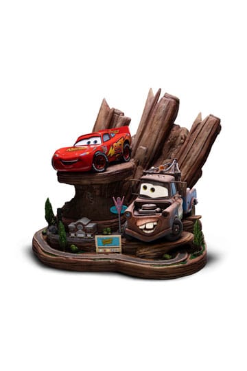 Cars Deluxe Art Scale Statue 1/10 Lightning Mcqueen & Tow Mater 31 cm