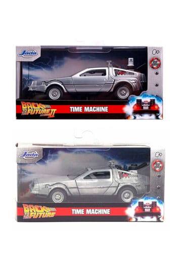 Tillbaka till de framtida Diecast -modellerna 1/32 Time Machine Display (6)