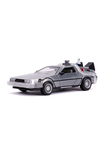 Tillbaka till Future II Hollywood Rides Diecast Model 1/24 Delorean Time Machine