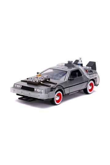 Volver al futuro III Hollywood Rides Diecast Modelo 1/24 Máquina de tiempo de Delorean