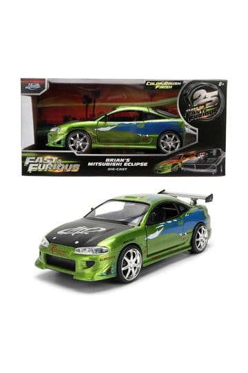 Vehículo Diecast Fast & Furious 1:24 Aniversario Mitsubishi 19 cm