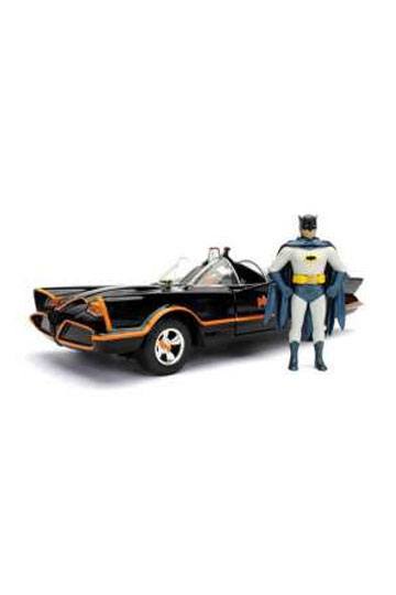 Batman Diecast Model 1/24 1966 Klassisk tv -serie Batmobile med figur