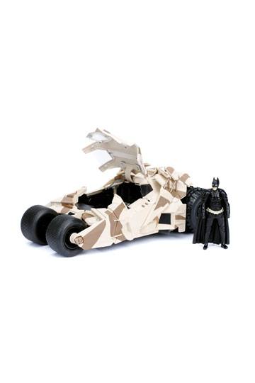 Batman The Dark Knight Diecast Model 1/24 2008 Batmobile Camo with figure