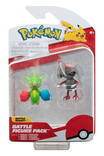 Pokémon Battle Figure Pack Mini Figure 2-Pack Pawniard, Roselia 5 cm