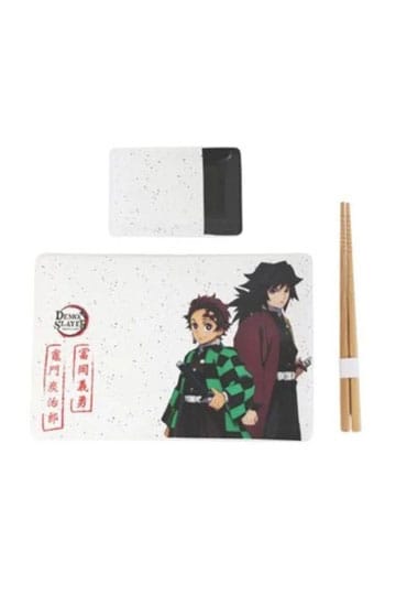 Demon Slayer Ceramic Sushi Set with Chopsticks Tanjiro & Giyu