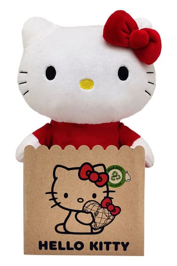 Sanrio pluche figuur hello kitty met rode jurk 24 cm