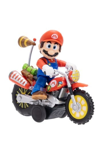 Super Mario Galaxy Movie Action Figur med Pull Back Motorcykel Mario 6 cm