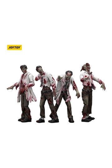 Zombie Dark Source-actiefiguren 4-pack Wetenschappers (mannelijk) 8 cm