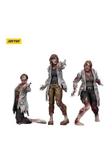 Zombie Dark Source Action Figures Confezione da 3 scienziati (femmina) 8 cm