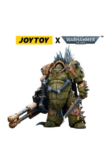 Warhammer 40,000 Action Figure Death Guard Blightlord Terminator 1 con cannone automatico Reaper e lame bubbotiche 14 cm