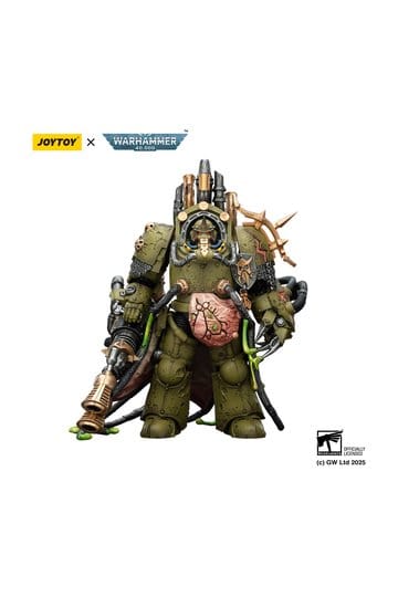 Warhammer 40.000 Action Figure Death Guard Lord of Virulence med Power Fist og Twin Plague Spewer 14 cm