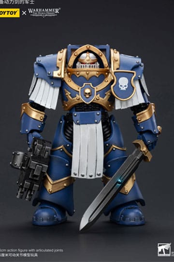 Warhammer the Horus Heresy Action Bild 1/18 Ultramarines Cataphractii Terminator Squad Sergeant With Power Sword 14 cm