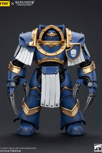 Warhammer Horus Heresy Action Figur 1/18 Ultramariner Cataphractii Terminator Squad Terminator med lynklør 14 cm
