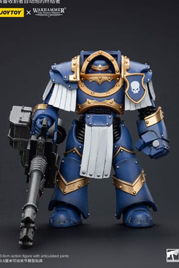 Warhammer Horus Heresy Action Bild 1/18 Uitramarines Cataphractii Terminator Squad Terminator med Reaper Autocannon 14 cm