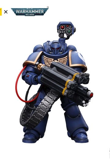 Warhammer 40K Action Şekil 1/18 Ultramarines Desolation Marine ile Castellan Launcher (Superfrag) 12 cm