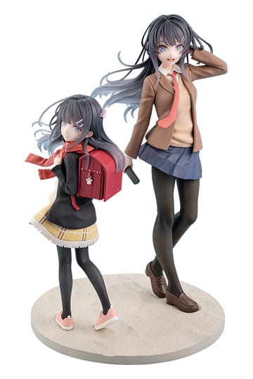 Rascal träumt nicht von einem Rucksack Kid PVC -Statue Mai Sakurajima High School Abschluss ver. & Rucksack Kid 19 cm