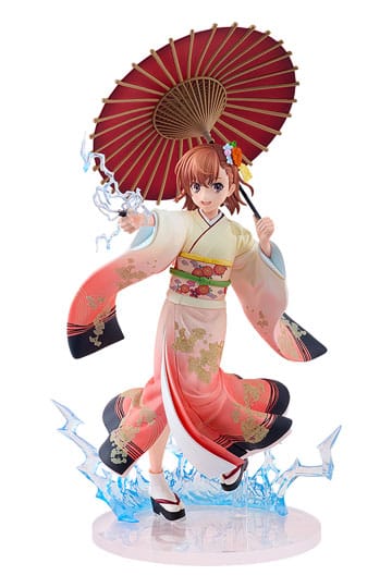 En vis videnskabelig Railgun T-statue 1/7 Mikoto Misaka Furisode Kimono Ver. 28 cm
