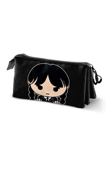 Wednesday Triple Pencil case Chibi Black