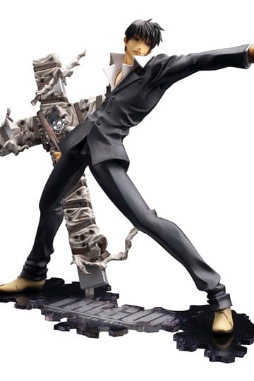 Trigun Badlands Rumble Artfx J Statue 1/8 Nicholas D. Wolfwood Renewal Package Versión de 20 cm