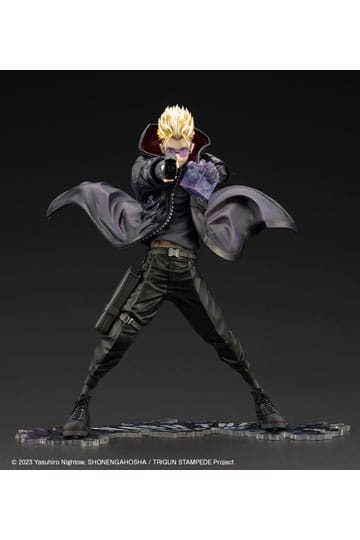 Trigun Stampede Artfxj Statue 1/8 Vash The Stampede the Gunman in Black Ver. 22 cm