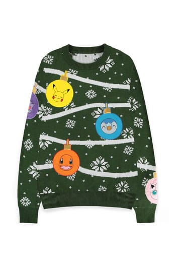 Pokémon Sweatshirt Christmas Jumper Xmas Balls