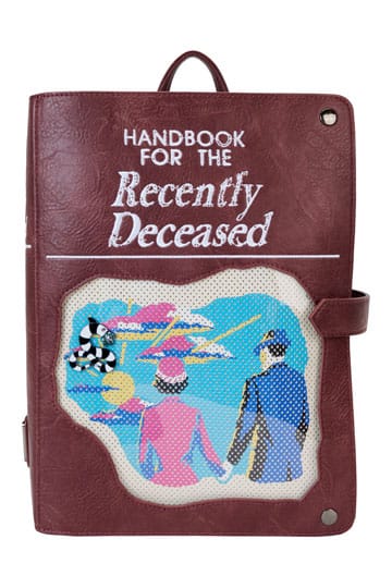 Loungefly Backpack tarafından Beetlejuice Son zamanlarda ölen pin tüccarı için mini el kitabı