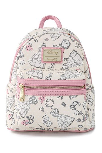 Disney by Loungefly Backpack Beauty and the Beast Belle Creme AOP heo Exclusive