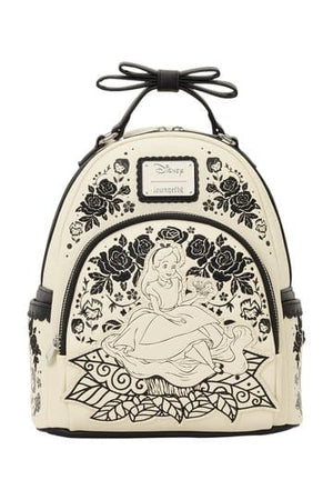 Alice im Wunderland bestickter Blumen-Mini-Rucksack
