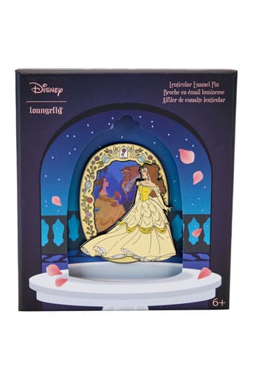 Disney Lenticular Enamel Pin Belle (Beauty and the Beast) 8 cm