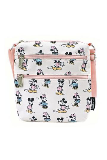 Disney by Loungefly Passport Bag Pastel Minnie Mickey AOP