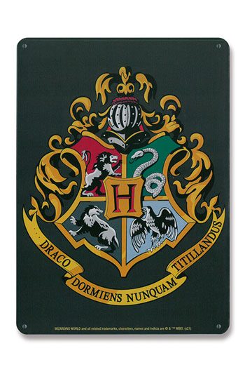 Harry Potter Tin Sign Hogwarts Logo 15 x 21 cm